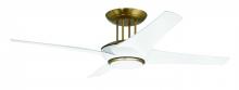  CAM54WSB4 - 54" Cam in White/Satin Brass w/ White Blades