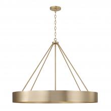 Capital Canada 453061MA - 6-Light Modern Circular Metal Chandelier in Matte Brass