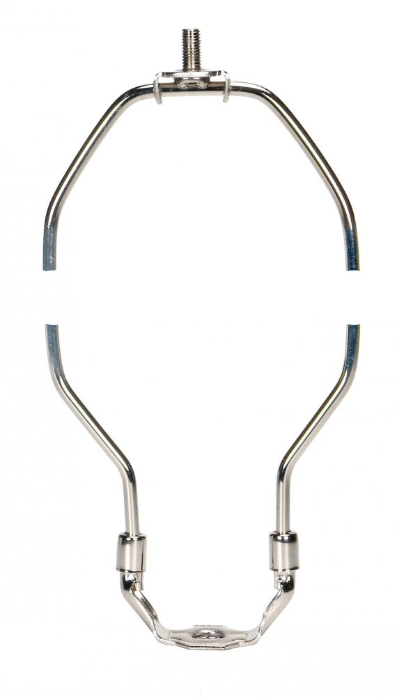 Heavy Duty Harp; Polished Nickel Finish; 10" Height; 1/8 IP Saddle; 1/4-27 Thread; 125 Carton