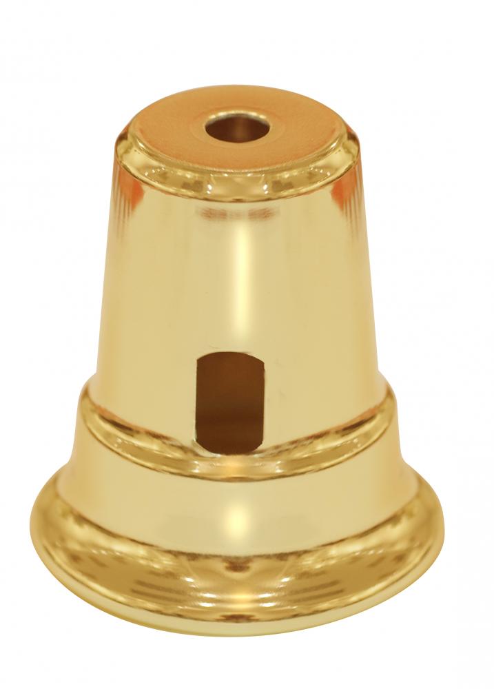 Heavy Duty Cup For Swing Arm Lamps; Polished Brass Finish; 2-1/2" Height; 2-1/4" Diameter