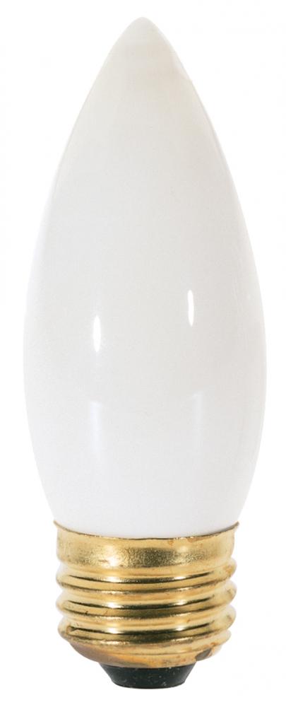 40 Watt B11 Incandescent; White; 2500 Average rated hours; 320 Lumens; Medium base; 130 Volt