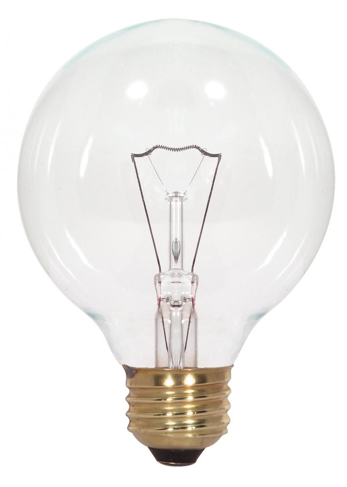 100 Watt G25 Incandescent; Clear; 3000 Average rated hours; 1330 Lumens; Medium base; 130 Volt