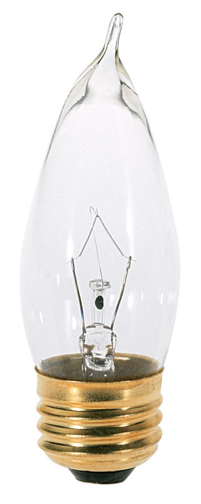 60 Watt CA10 Incandescent; Clear; 2500 Average rated hours; 650 Lumens; Medium base; 130 Volt