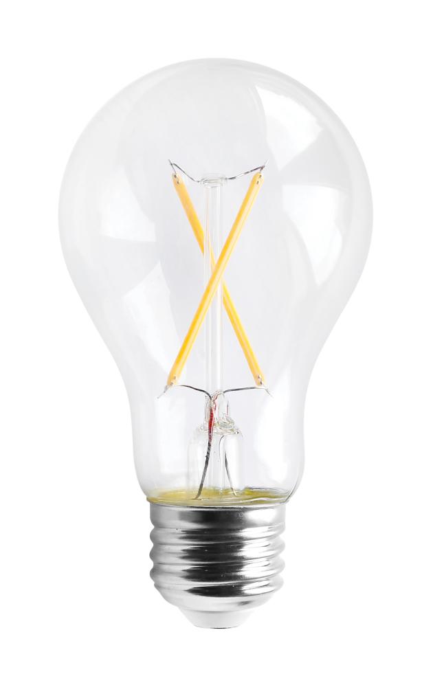 5 Watt; A19 LED; Clear; 3000K; Medium base; 120 Volt