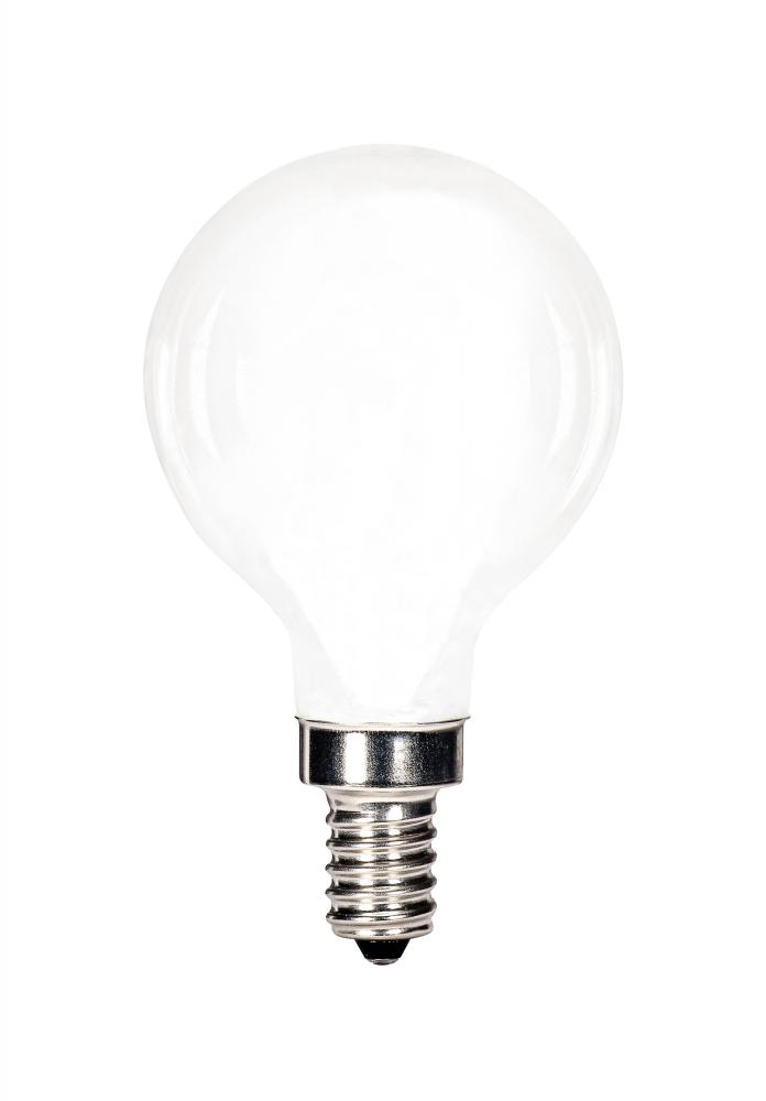 5.5 Watt G16 1/2 LED; Soft White; Candelabra base; 3000K; 500 Lumens; 120 Volt