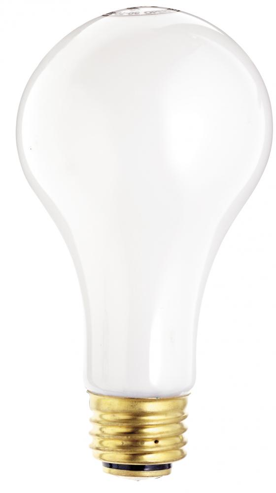 50/100/150 Watt A21 Incandescent; White; 2500 Average rated hours; Medium base; 120 Volt