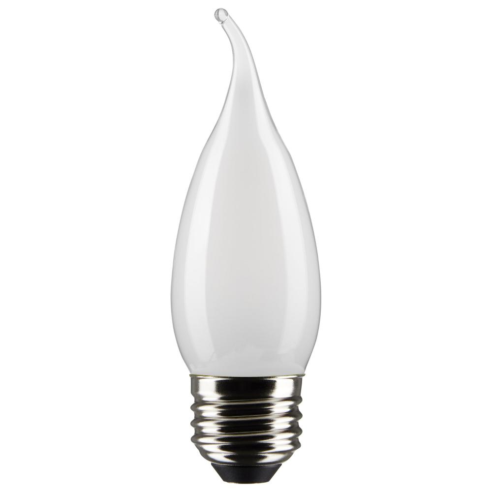 4 Watt CA10 LED; Frost; Medium base; 90 CRI; 2700K; 120 Volt