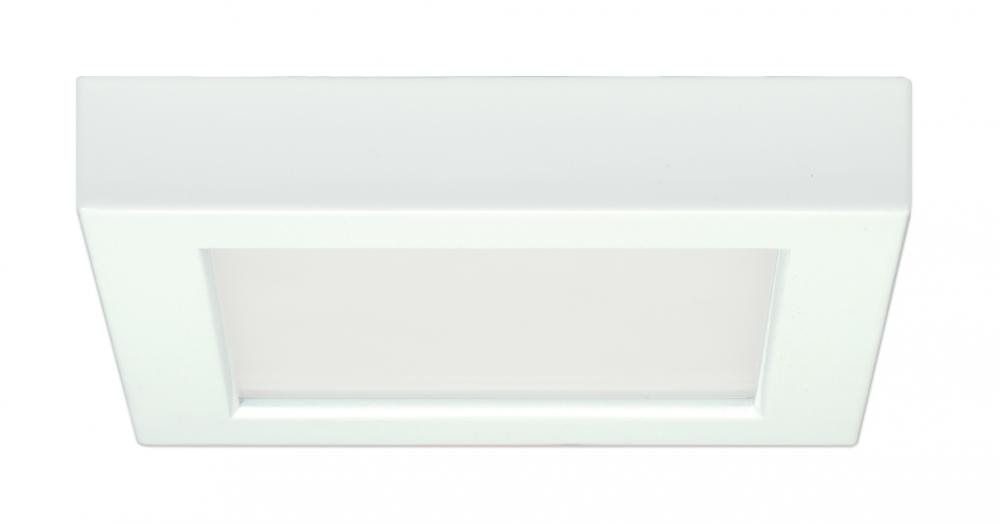 Blink - 10.5W- 5.5" Surface Mount LED - 5000K- Square Shape - White Finish - 120V