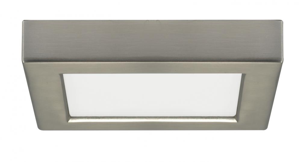 Blink - 10.5W- 5.5" Surface Mount LED - 5000K- Square Shape - Brushed Nickel Finish - 120V