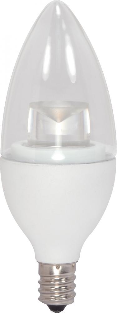 2.8 Watt; B11 LED; 3000K; Candelabra base; 120 Volt