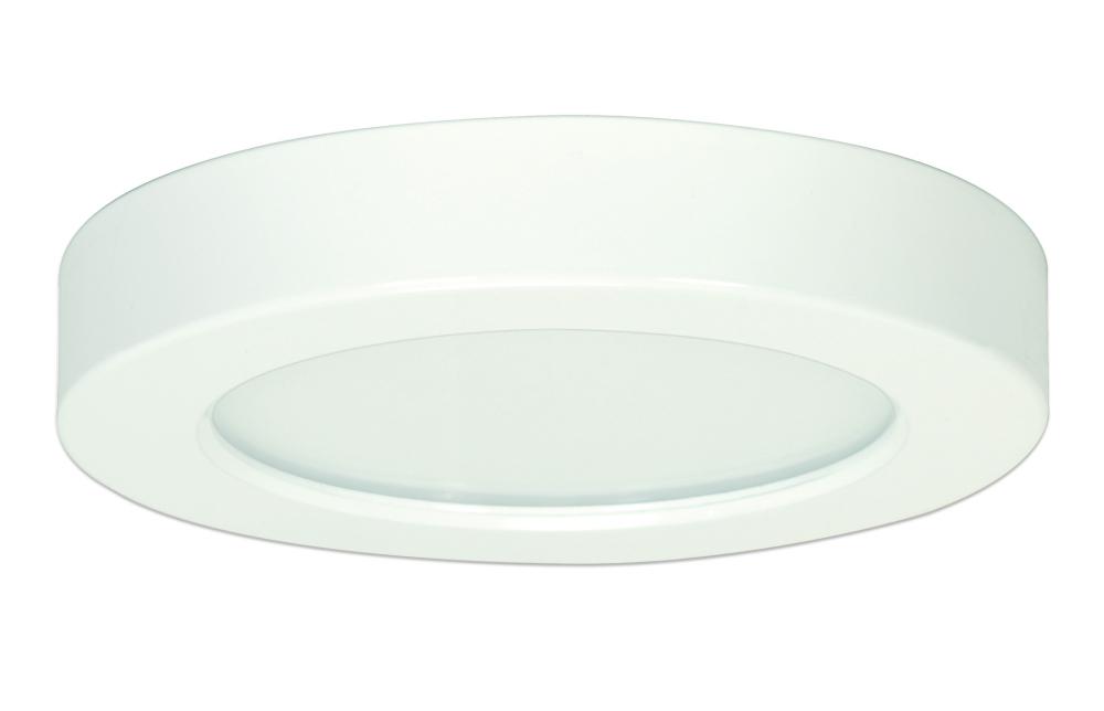 10.5 watt; 5.5" Flush Mount LED Fixture; 2700K; Round Shape; White Finish; 120 volts