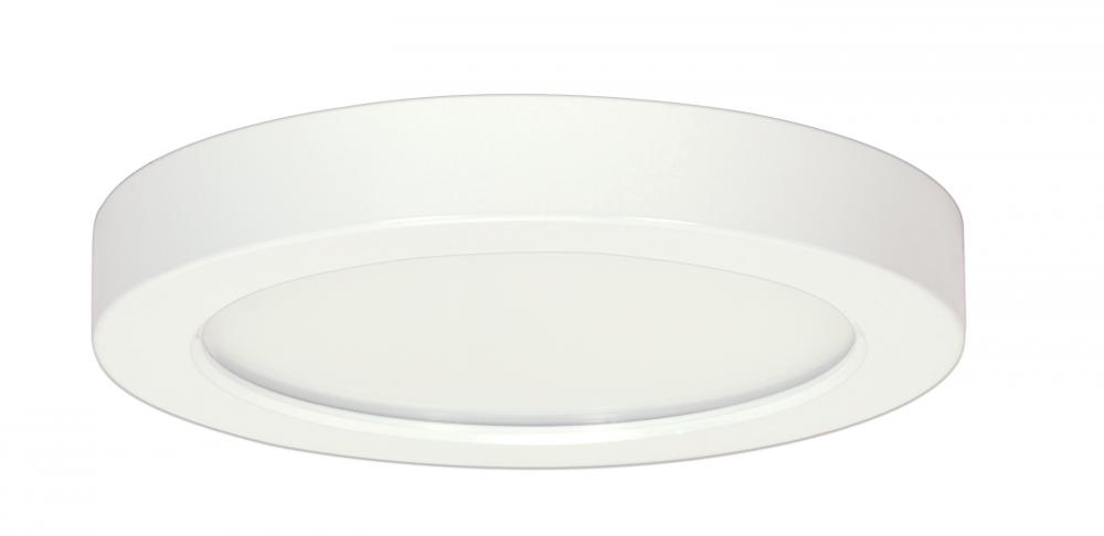 18.5 watt; 9" Flush Mount LED Fixture; 3000K; Round Shape; White Finish; 277 volts