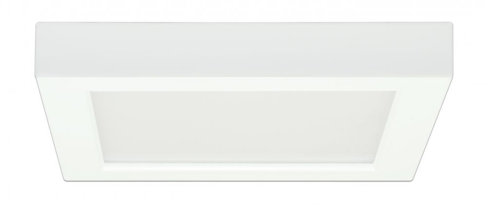 13.5 watt; 7" Flush Mount LED Fixture; 5000K; Square Shape; White Finish; 120 volts