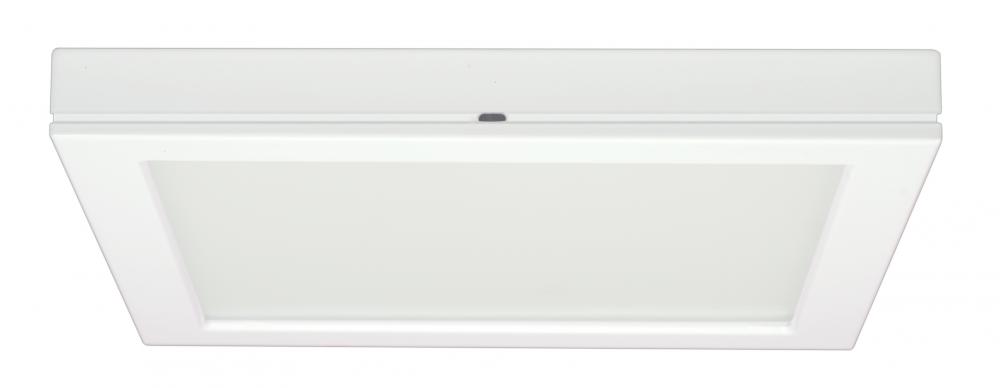 13.5 watt; 7" Flush Mount LED Fixture; 3000K; Square Shape; White Finish; 120 volts