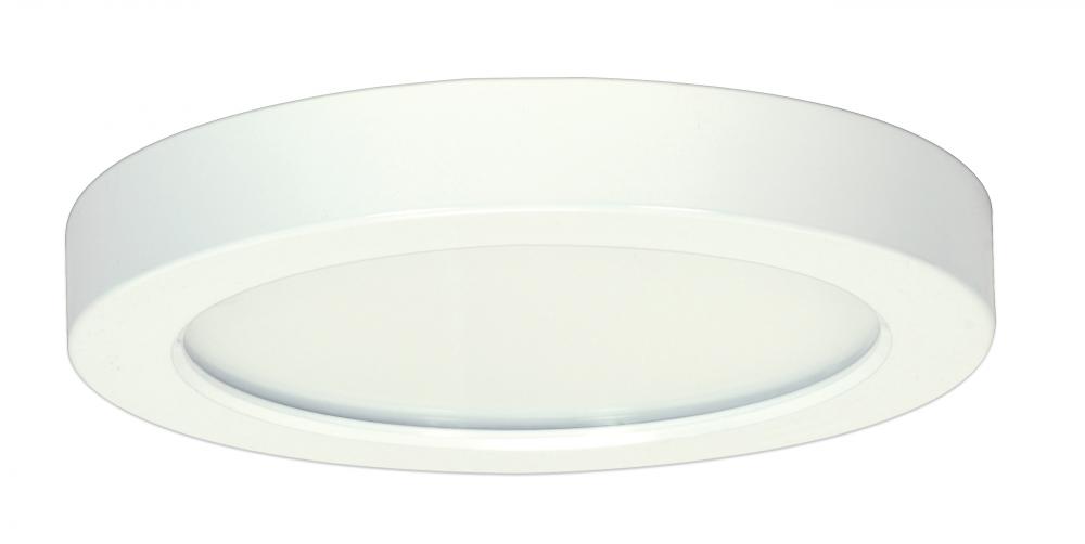13.5 watt; 7" Flush Mount LED Fixture; 3000K; Round Shape; White Finish; 120 volts; 0-10V