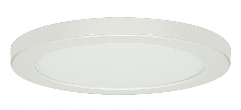 25 watt; 13" Flush Mount LED Fixture; 3000K; Round Shape; White Finish; 120 volts