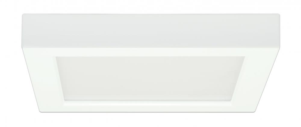 13.5 watt; 7" Flush Mount LED Fixture; 3000K; Square Shape; White Finish; 120 volts; 90CRI