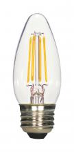 Satco Products Inc. S21730 - 4.5 Watt B11 LED; Clear; Medium base; 5000K; 120 Volt; 2-Card