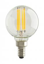 Satco Products Inc. S21735 - 4.5 Watt G16 1/2 LED; Clear; Candelabra base; 2700K; 120 Volt; 2-Card