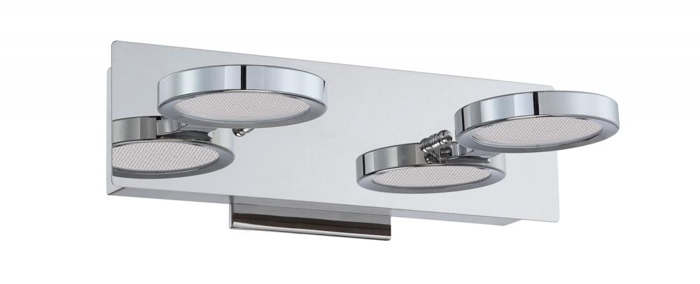 MILAN series 2-Light LED Chrome Bath Light