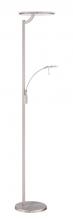 Kendal TC4091-SN - OBERON series 72 in. Satin Nickel LED Torchiere Floor Lamp with Reading Light