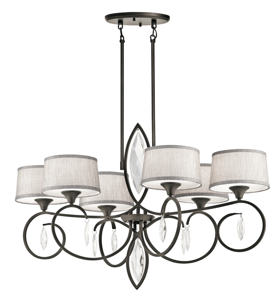 Oval Chandelier 6Lt