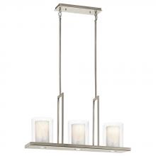 Kichler 42547CLP - Triad 31.25" 6 Light Linear Chandelier with Uplights and Downlights and Clear Glass Outer