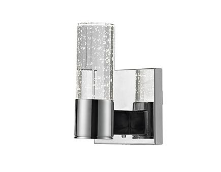 Single Lamp LED Vanity with Fine Cut Crystal