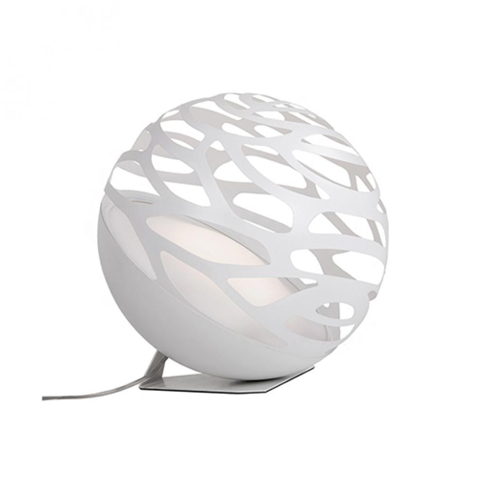 LED Floor Lamp with Organic Shaped Laser Cut Metal Sphere Shade