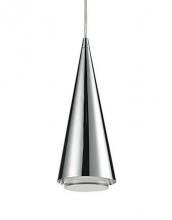 Kuzco Lighting Inc 401209CH-LED - LED Pendant, Simple Elegant Conical Shaped Design with Clear Bottom Diffuser