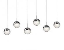 Kuzco Lighting Inc 402806CH-LED - Six LED Pendant Stunning Sphere Shaped Design with Chrome Canopy