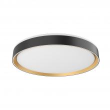 Kuzco Lighting Inc FM43920-BK/GD-5CCT - Essex 20-in Black/Gold LED Flush Mount