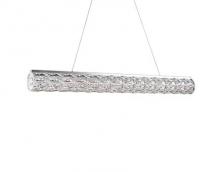 Kuzco Lighting Inc LP7842 - Linear LED Cylinder Pendant with Exquisite Diamond Cut Clear Crystals