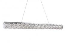 Kuzco Lighting Inc LP7848 - Linear LED Cylinder Pendant with Exquisite Diamond Cut Clear Crystals