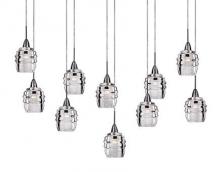 Kuzco Lighting Inc MP52110-CH - Vintage but Modern LED Linear Ten Light Multi-Pendant with Die Cast Clear Glass