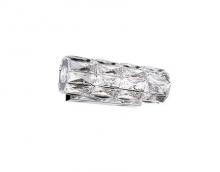 Kuzco Lighting Inc WS7812 - Cylinder Shaped LED Wall Sconce with Exquisite Diamond Cut Clear Crystals