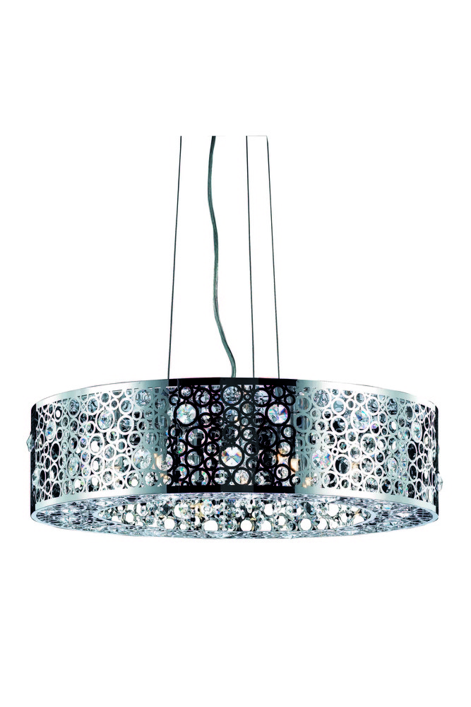 Soho 8 light Chrome Pendant Clear Royal Cut Crystal