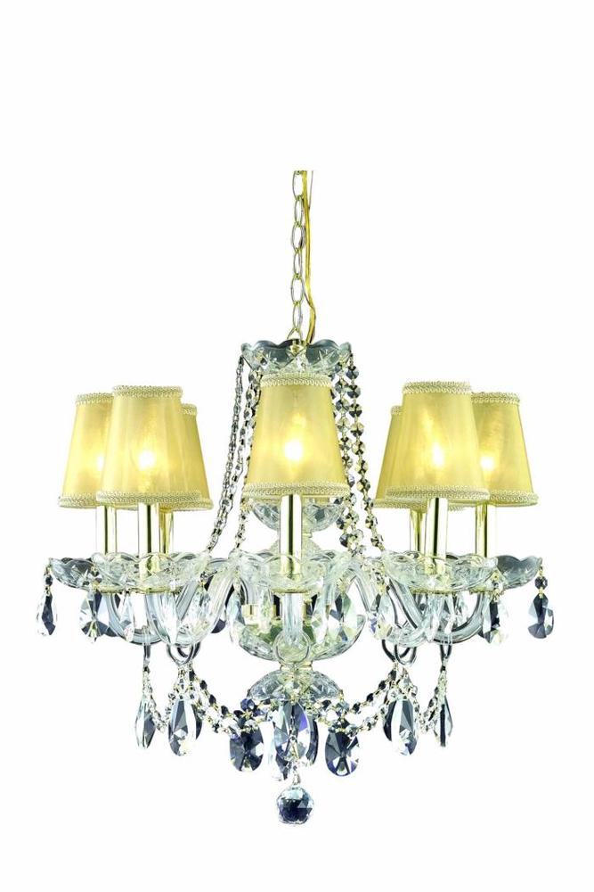 Princeton 8 light Gold Chandelier Clear Royal Cut Crystal