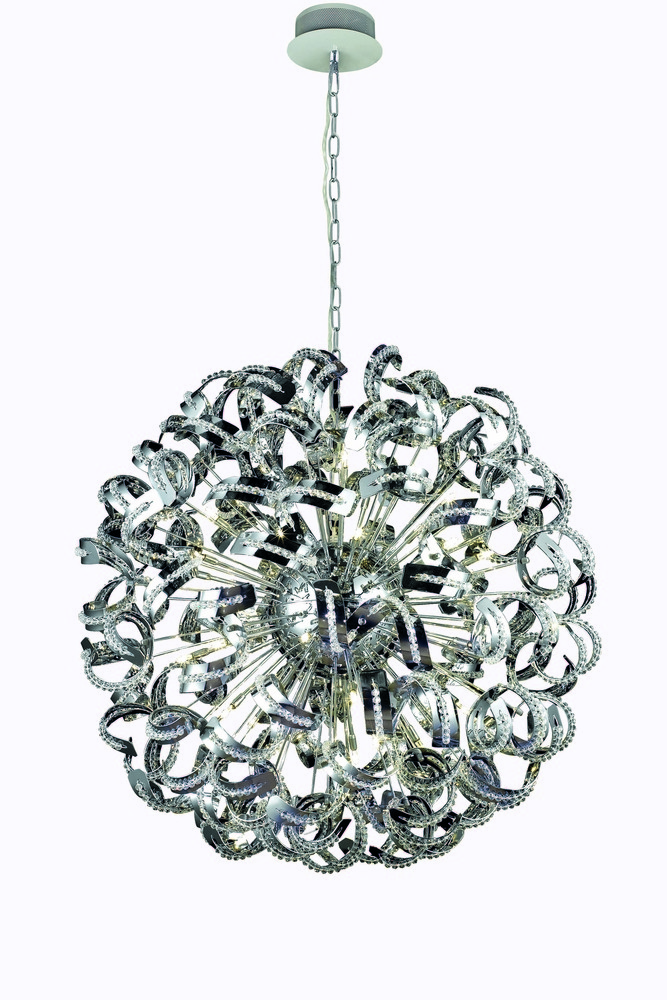 Tiffany 30 light Chrome Chandelier Clear Elegant Cut Crystal