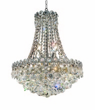 Elegant 1901D16C/RC - 1901 Century Collection Hanging Fixture D16in H20in Lt:8 Chrome Finish (Royal Cut Crystals)