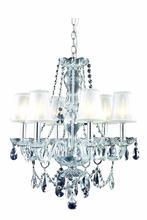 Elegant 7836D20C/RC+SH - Princeton 6 light Chrome Chandelier Clear Royal Cut Crystal