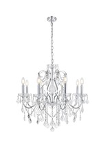 Elegant V2015D26C/SS - St. Francis 8 light Chrome Chandelier Clear Swarovski® Elements Crystal