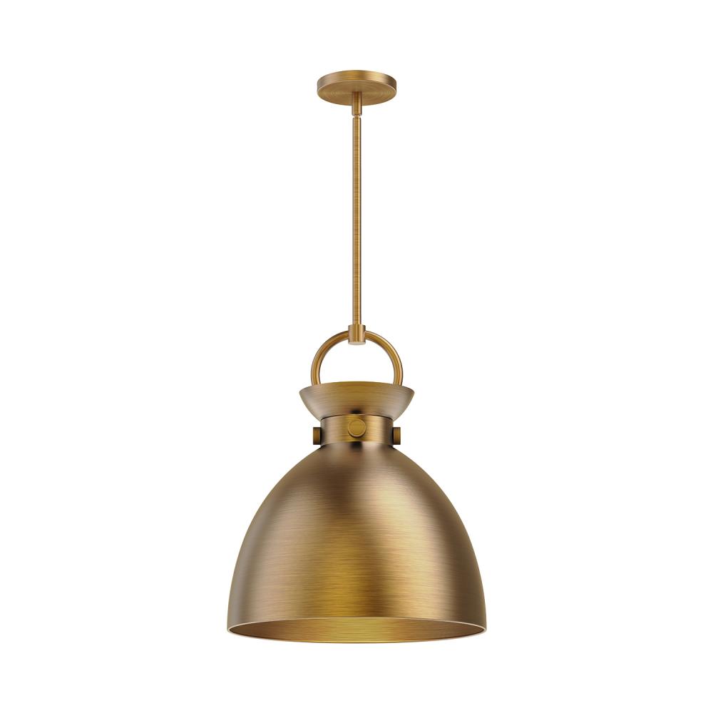 Waldo 14-in Aged Gold 1 Light Pendant