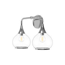 Alora Lighting VL524217CHCL - Hazel 17-in Chrome/Clear Glass 2 Lights Vanity
