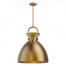 Alora Lighting PD411318AG - Waldo 18-in Aged Gold 1 Light Pendant